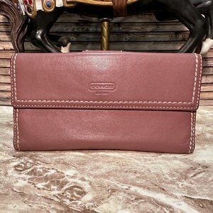 EUC Coach Vintage Large Twist-lock Wallet - Mauve